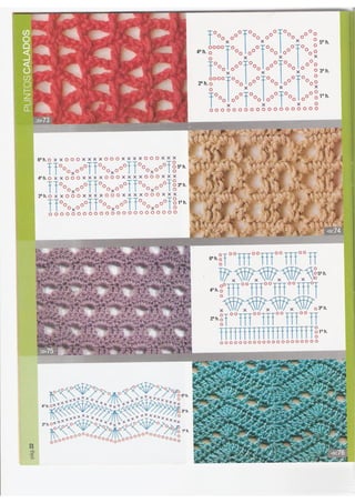 Pontos diversos de crochê - gráficos