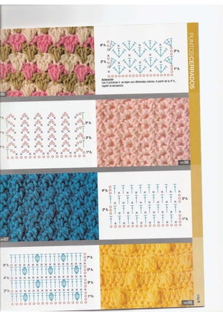 Pontos diversos de crochê - gráficos