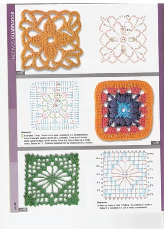 Pontos diversos de crochê - gráficos