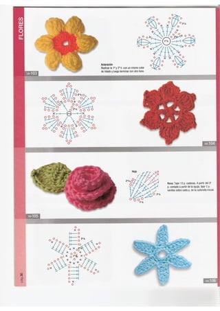 Pontos diversos de crochê - gráficos