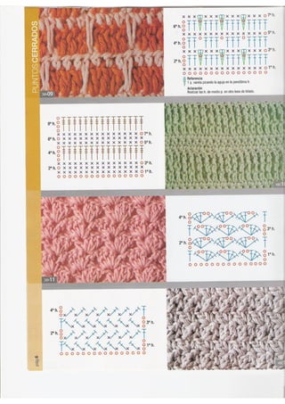 Pontos diversos de crochê - gráficos