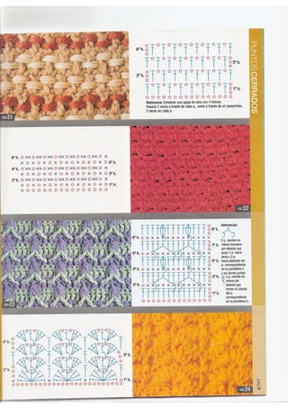 Pontos diversos de crochê - gráficos