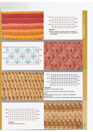 Pontos diversos de crochê - gráficos