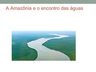 A Amazônia e o encontro das águas
 