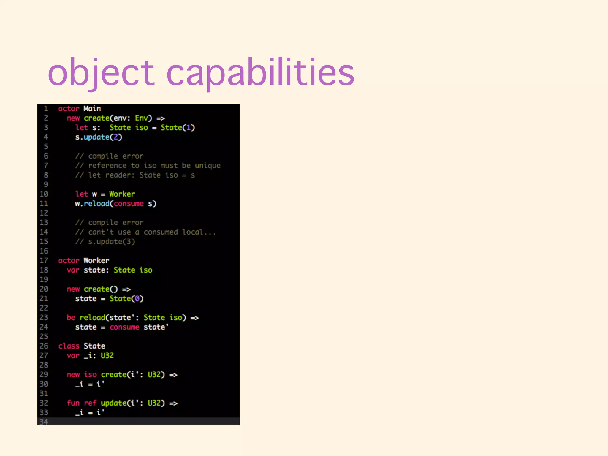 object capabilities
 