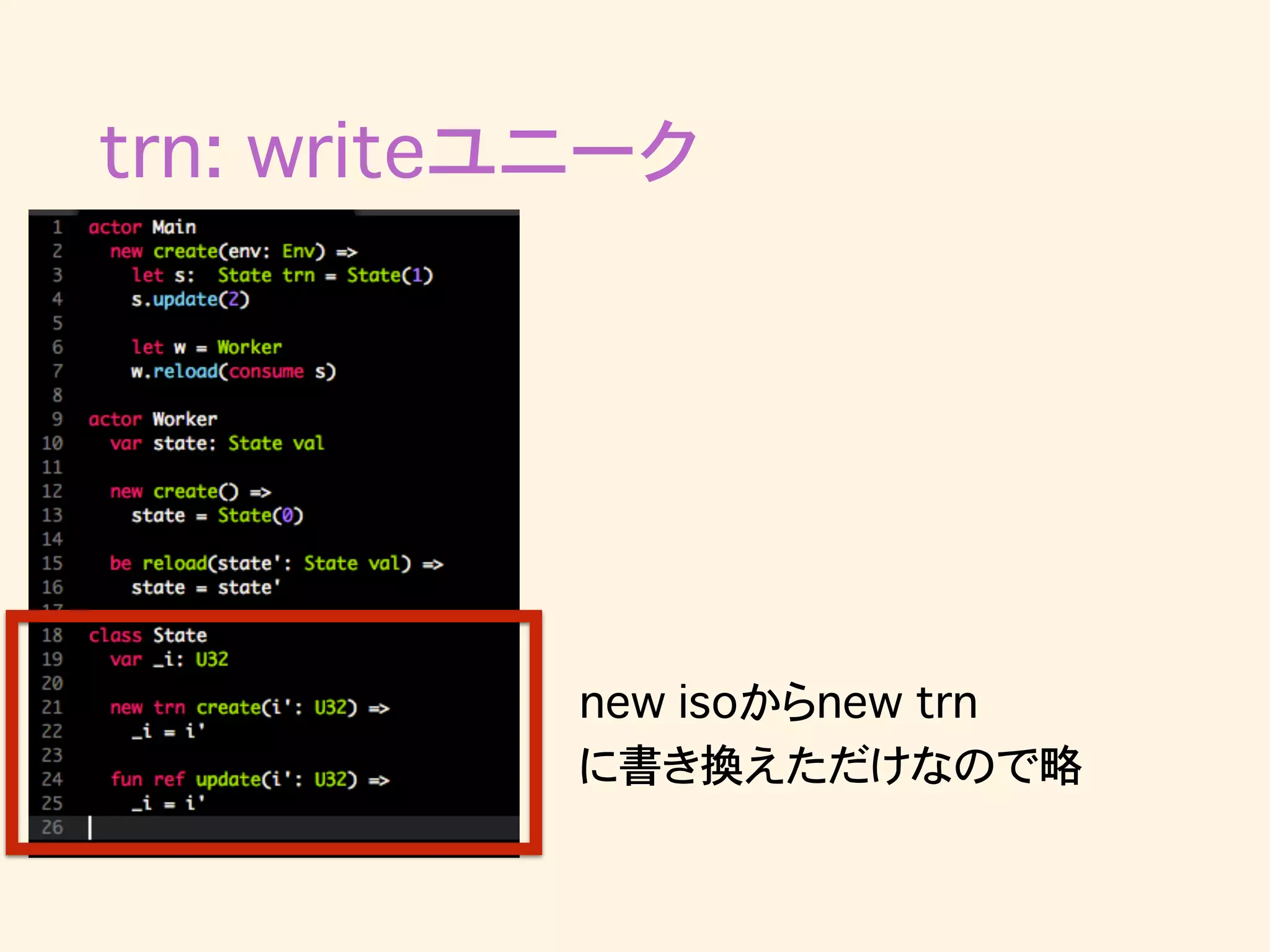 trn: writeユニーク
new isoからnew trn
に書き換えただけなので略
 