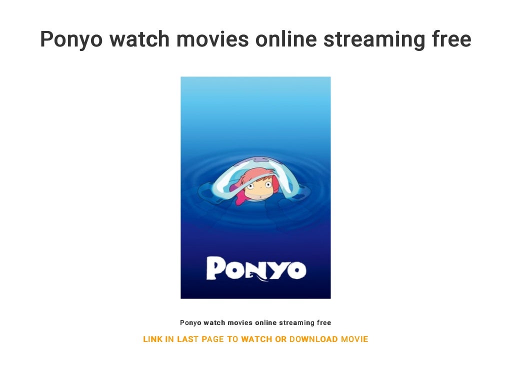 Ponyo watch movies online streaming free