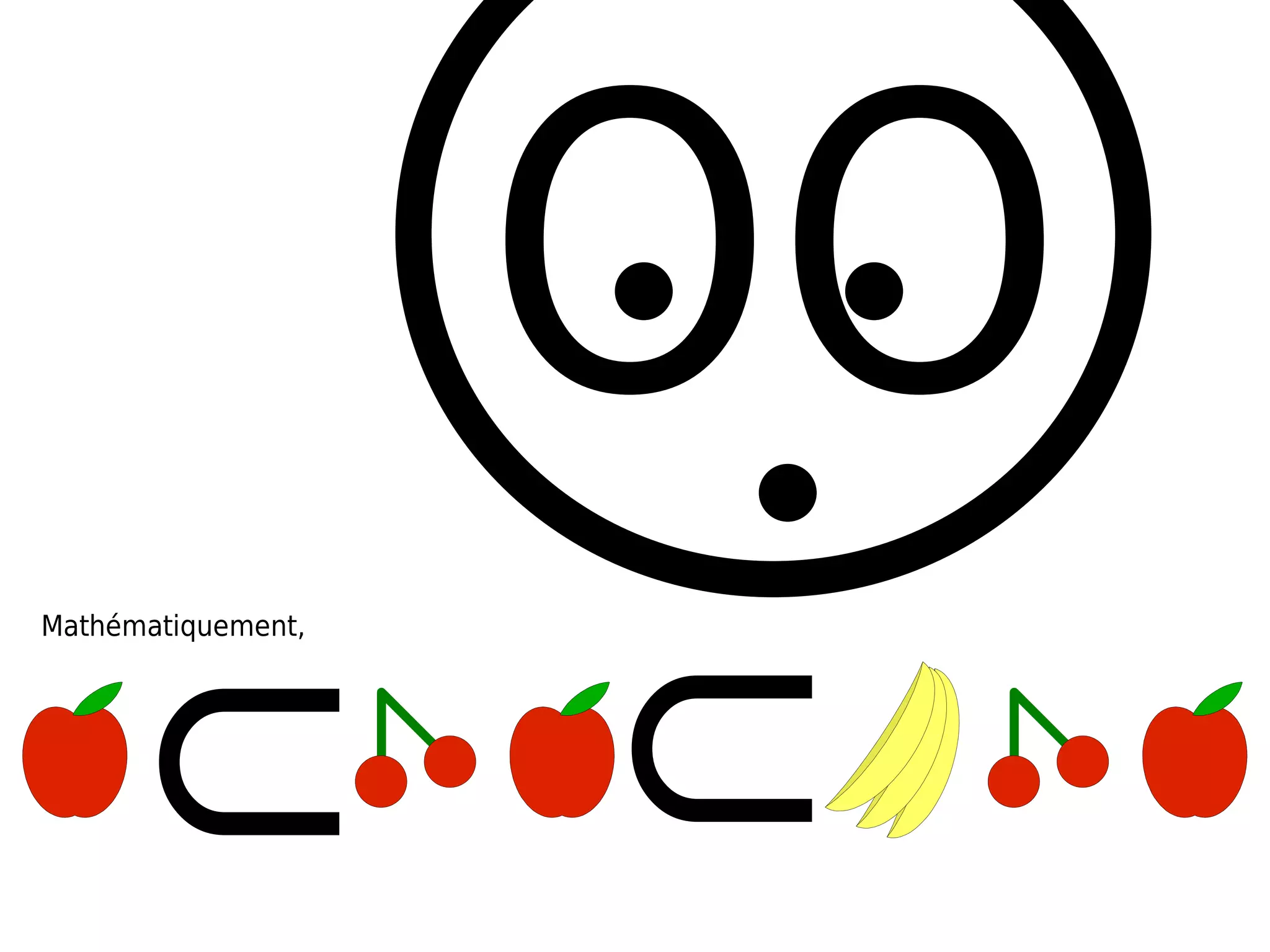 OO
     ⊂ ⊂
Mathématiquement,
 