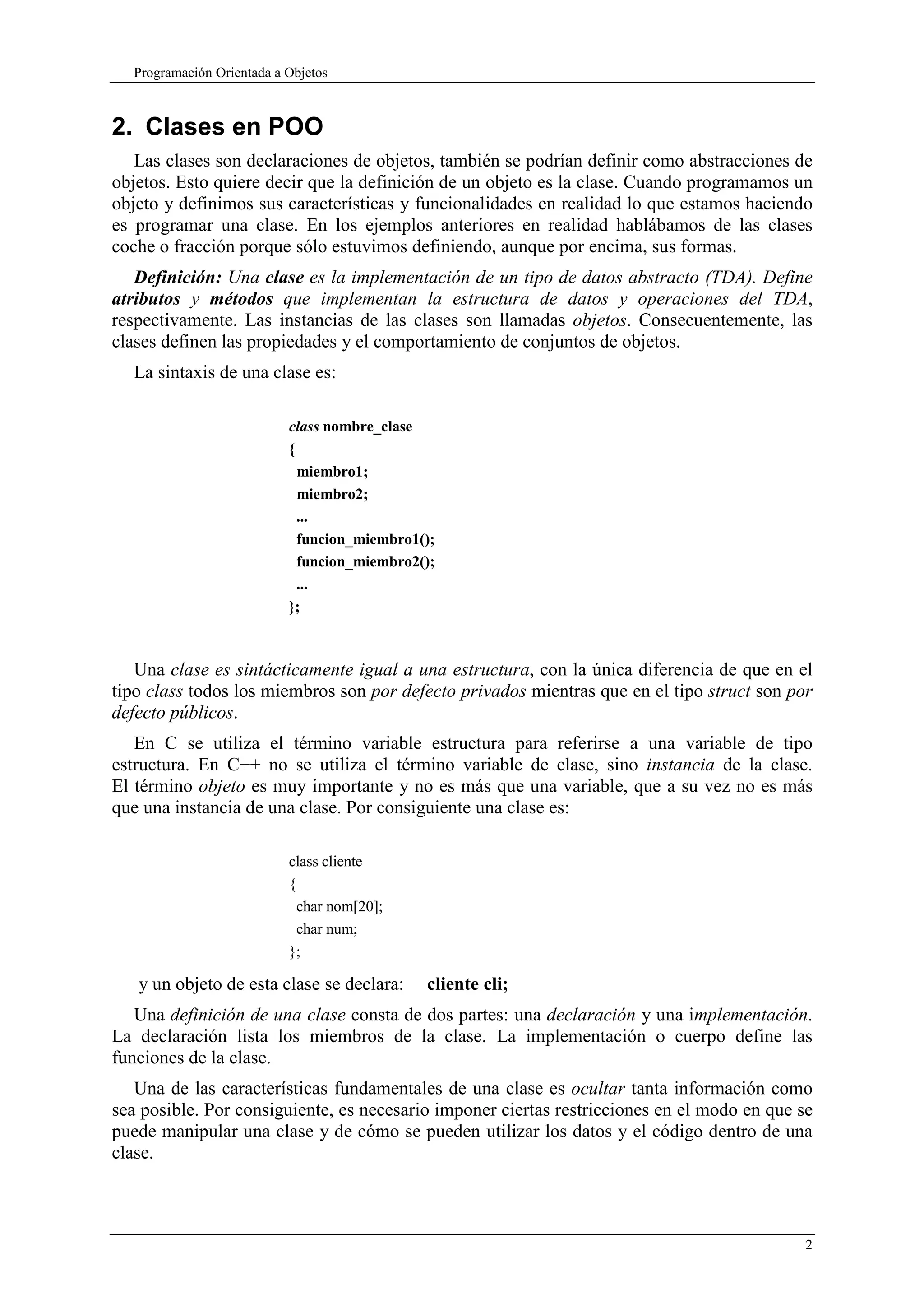 Programación Orientada a Objeto