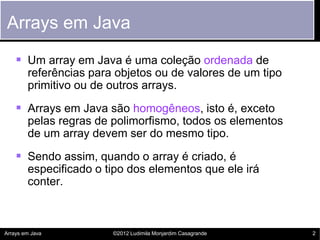POO - 13 - Arrays em Java | PDF