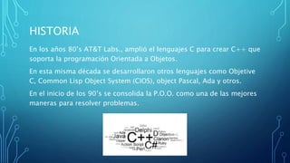Historia y fundamentos de la programación orientada a objetos | PPTX