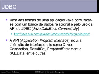 POO - 21 - Java e Banco de Dados | PDF