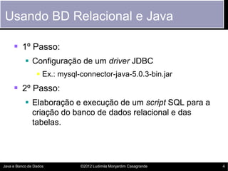 POO - 21 - Java e Banco de Dados | PDF
