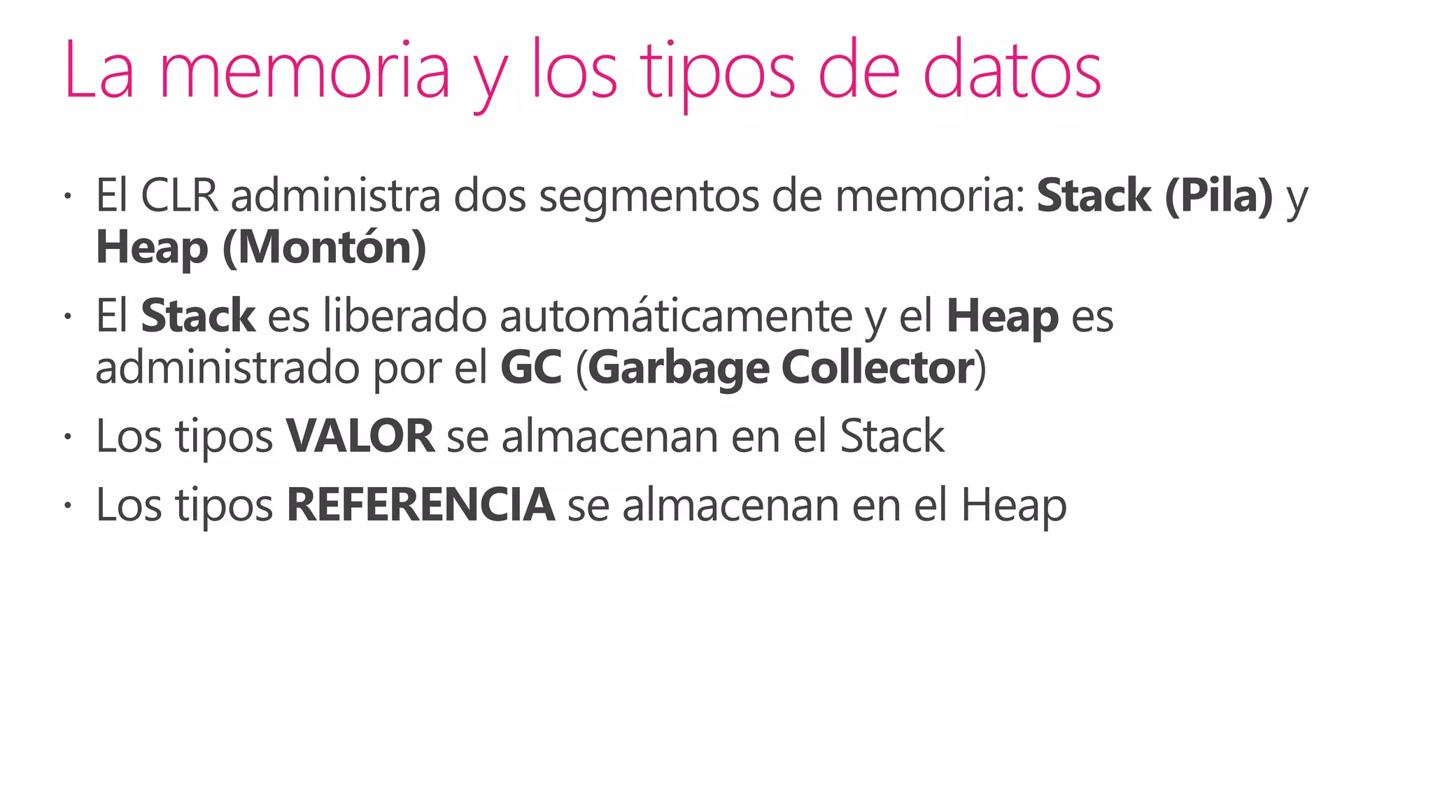 Los tipos de datos básicos
 