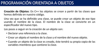 Programacion Orientada a Objetos - Unidad 2 clases y objetos | PPTX