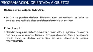 Programacion Orientada a Objetos - Unidad 2 clases y objetos | PPTX