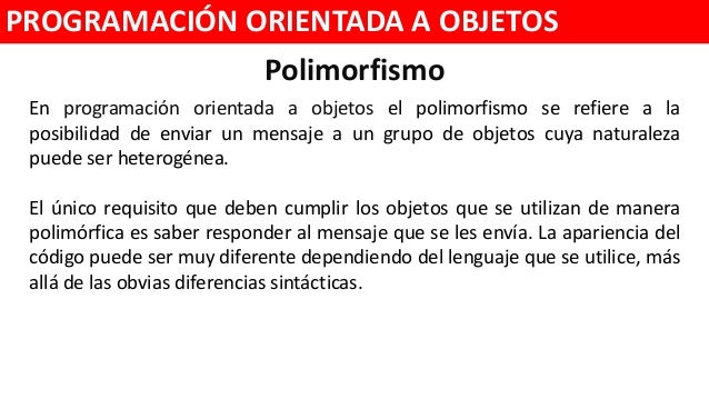 Programacion Orientada a Objetos Undiad 4 polimorfismo