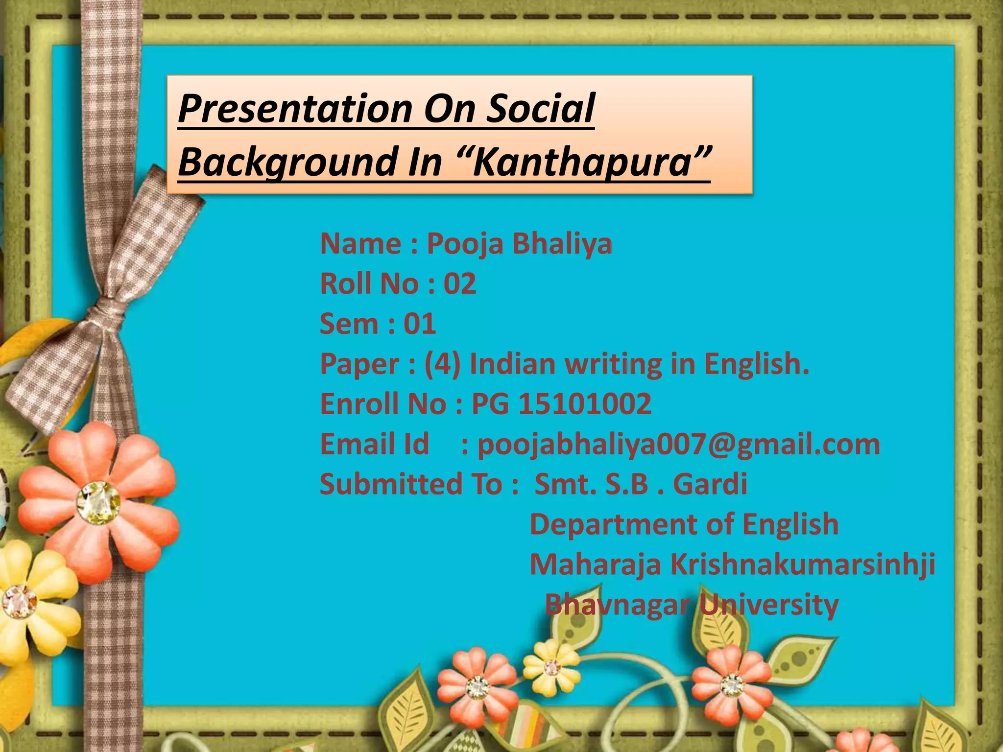 social-background-in-kanthapura-ppt