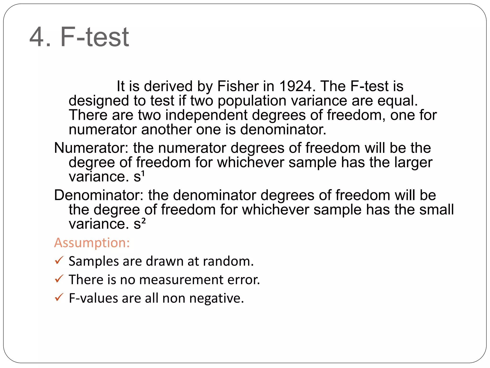 Parametric statistical tests ppt