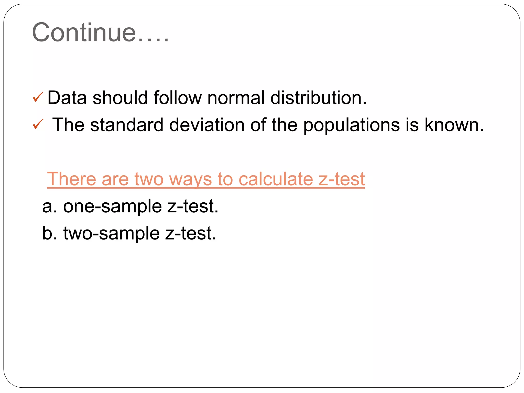 Parametric statistical tests pptx