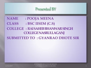 THERMODAYAMINEC III LAW Pooja meena | PPT