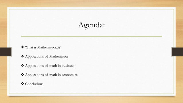 application of mathematics in business and economics | PPTX | Science