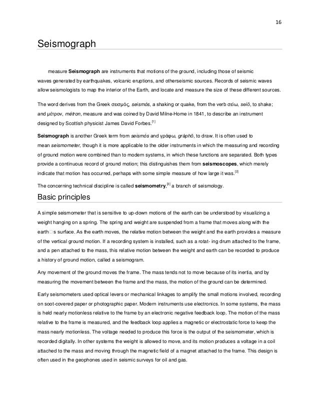 Research proposal earthquake picture