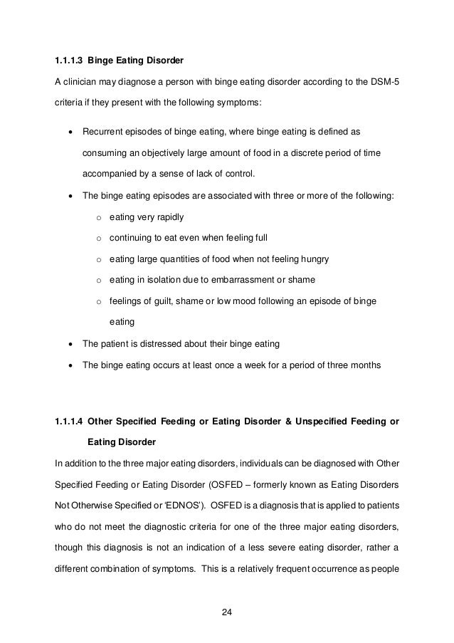 Thesis obesity binge eating disorder