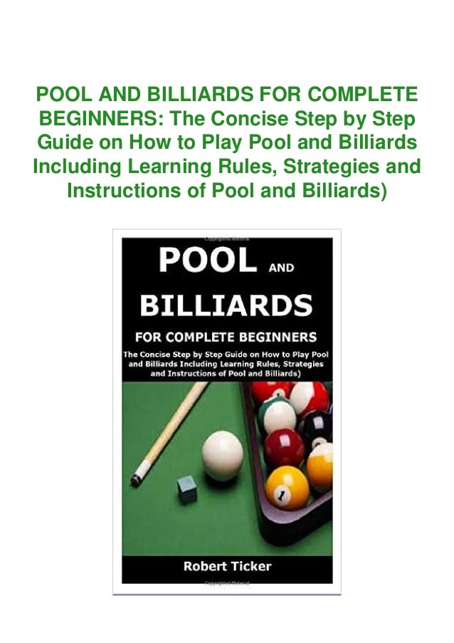 Pdf Pool And Billiards For Complete Beginners The Concise Step By