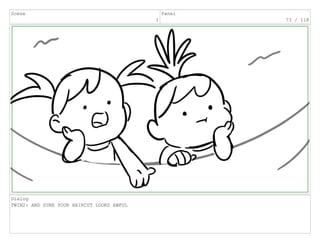 Scene
1
Panel
73 / 118
Dialog
TWIN2: AND SURE YOUR HAIRCUT LOOKS AWFUL
 