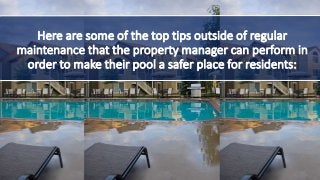 Pool Maintenance and Safety for the Multifamily Property Manager | PPTX