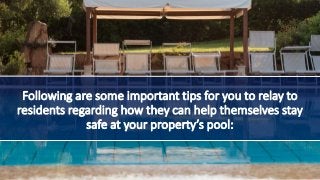 Pool Maintenance and Safety for the Multifamily Property Manager | PPTX
