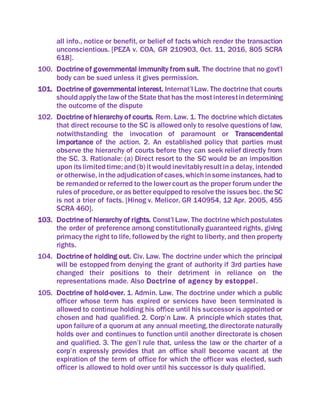 Facts Issue Ruling Doctrine POOL OF (300+) PHILIPPINE LEGAL DOCTRINES COMPILED BY PROF. ALVIN T ...