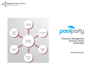 PoolParty Thesaurus Management Semantic Search Linked Data Andreas Blumauer 