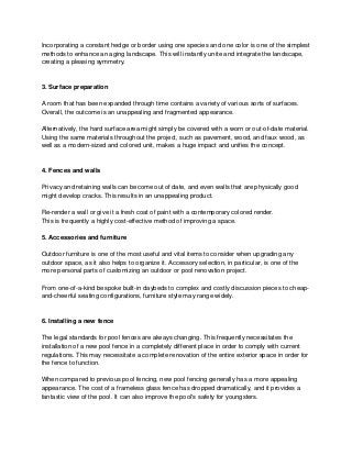 Incorporating a constant hedge or border using one species and one color is one of the simplest
methods to enhance an agin...