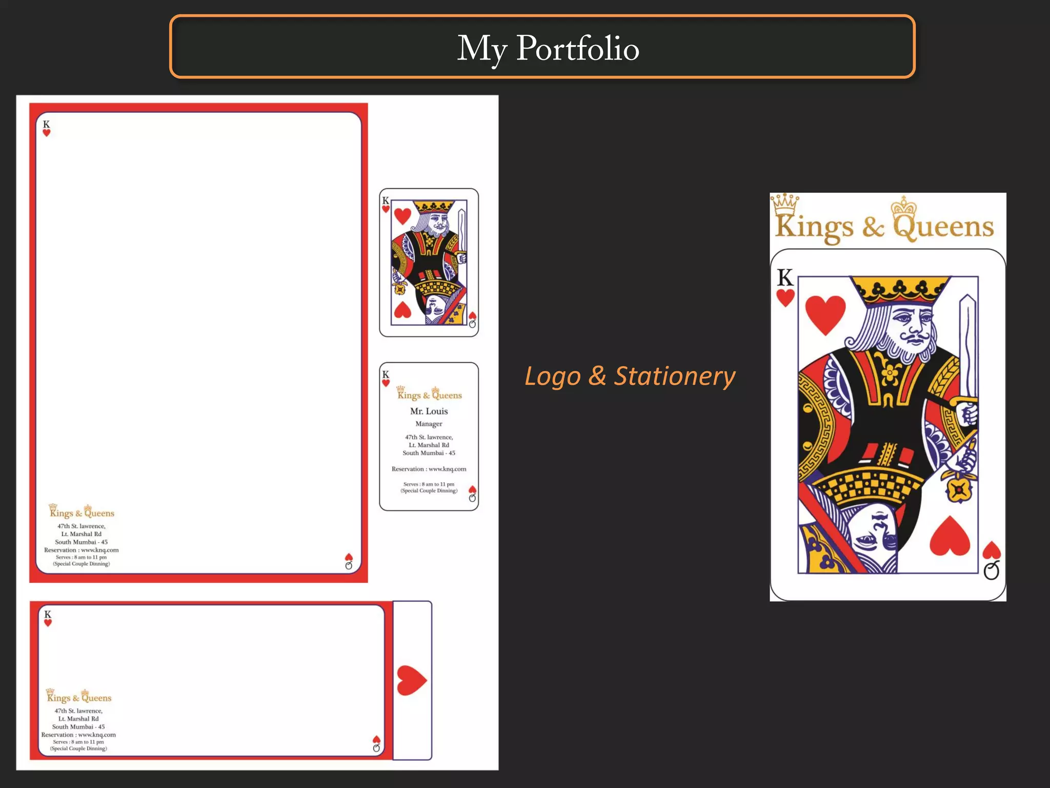 My Portfolio
Logo & Stationery
 