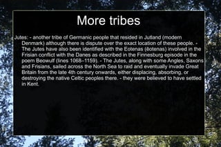 we can see examples of the pottery with deep furrowed grooves on the shoulder like those from the Anglian homelands and from cemeteries in Norfolk; sharply angled pots with facets cut out, like those from the Saxon regions of the Elbe Weser area in North West Germany. West Stow clearly does not represent straight migration of a single settlement but is part of a movement of peoples. It seems unlikely that all the Anglo-Saxon people on the continent had boats that could bring families, and possibly animals across the North Sea. Is it possible that some enterprising group ran a profitable business running settlers across from the Hook of Holland to Harwich? 