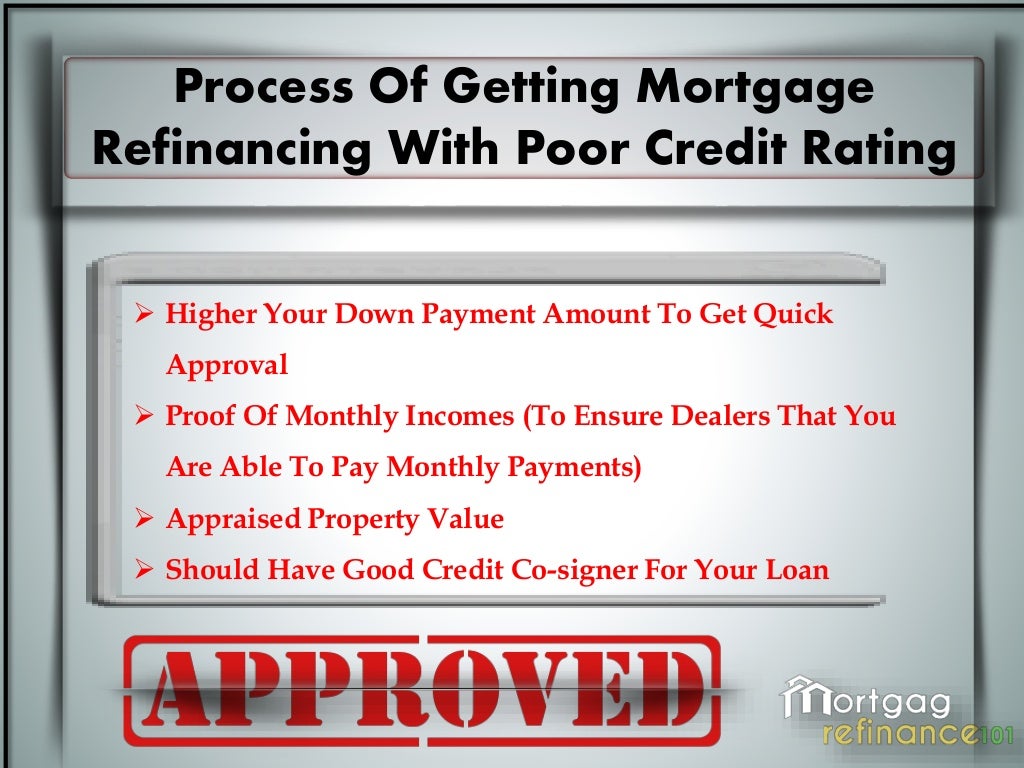 How to Refinance Mortgage with Poor Credit Rating