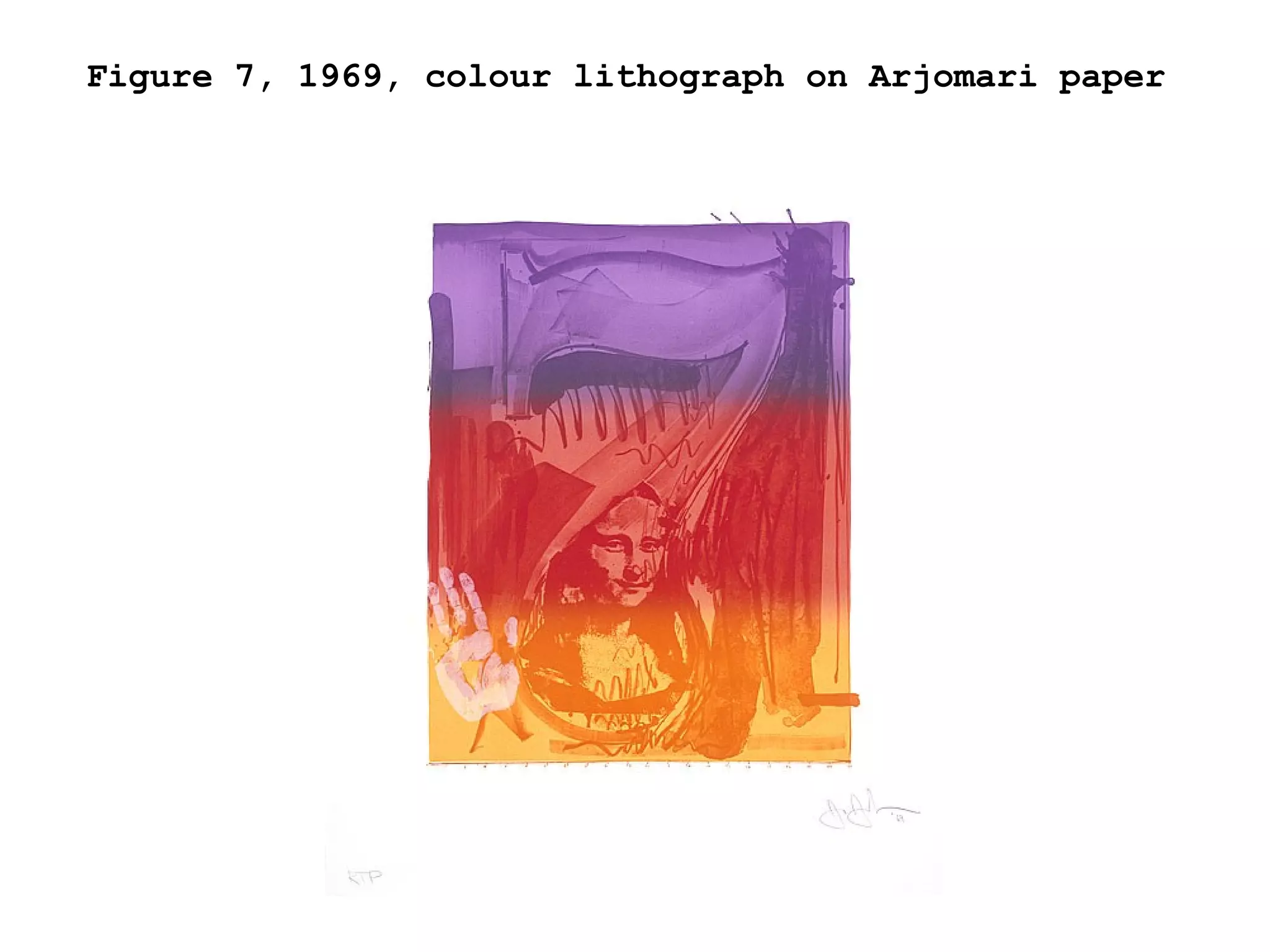Figure 7, 1969, colour lithograph on Arjomari paper   