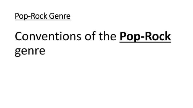 Pop-Rock Genre Research | PPT