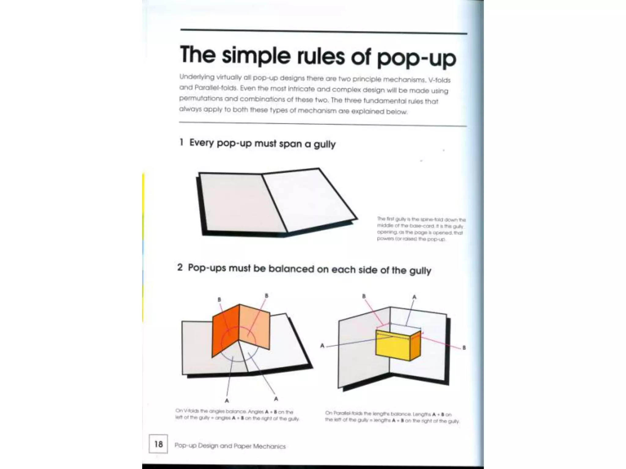 Pop up design and paper mechanics