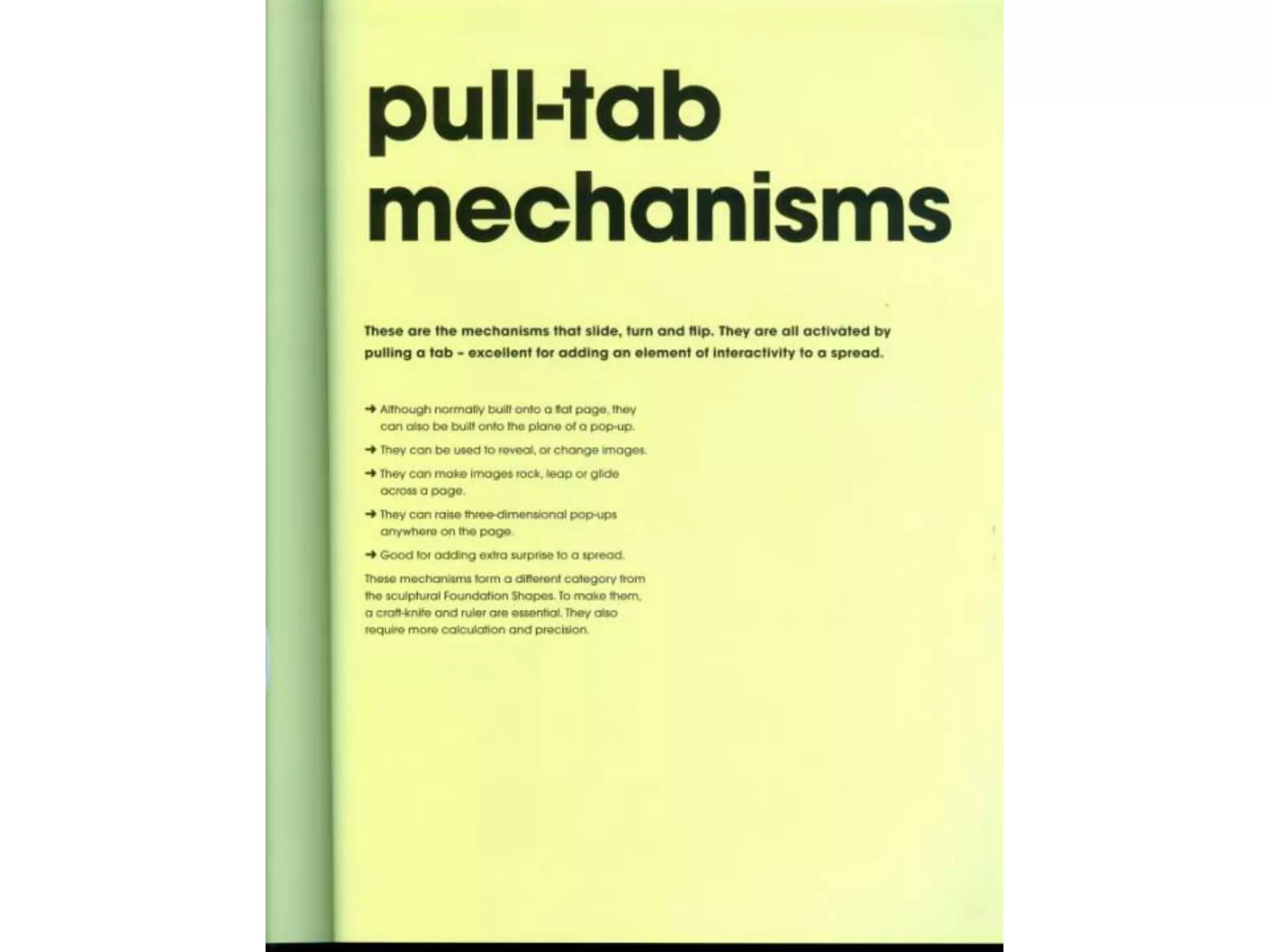 Pop up design and paper mechanics