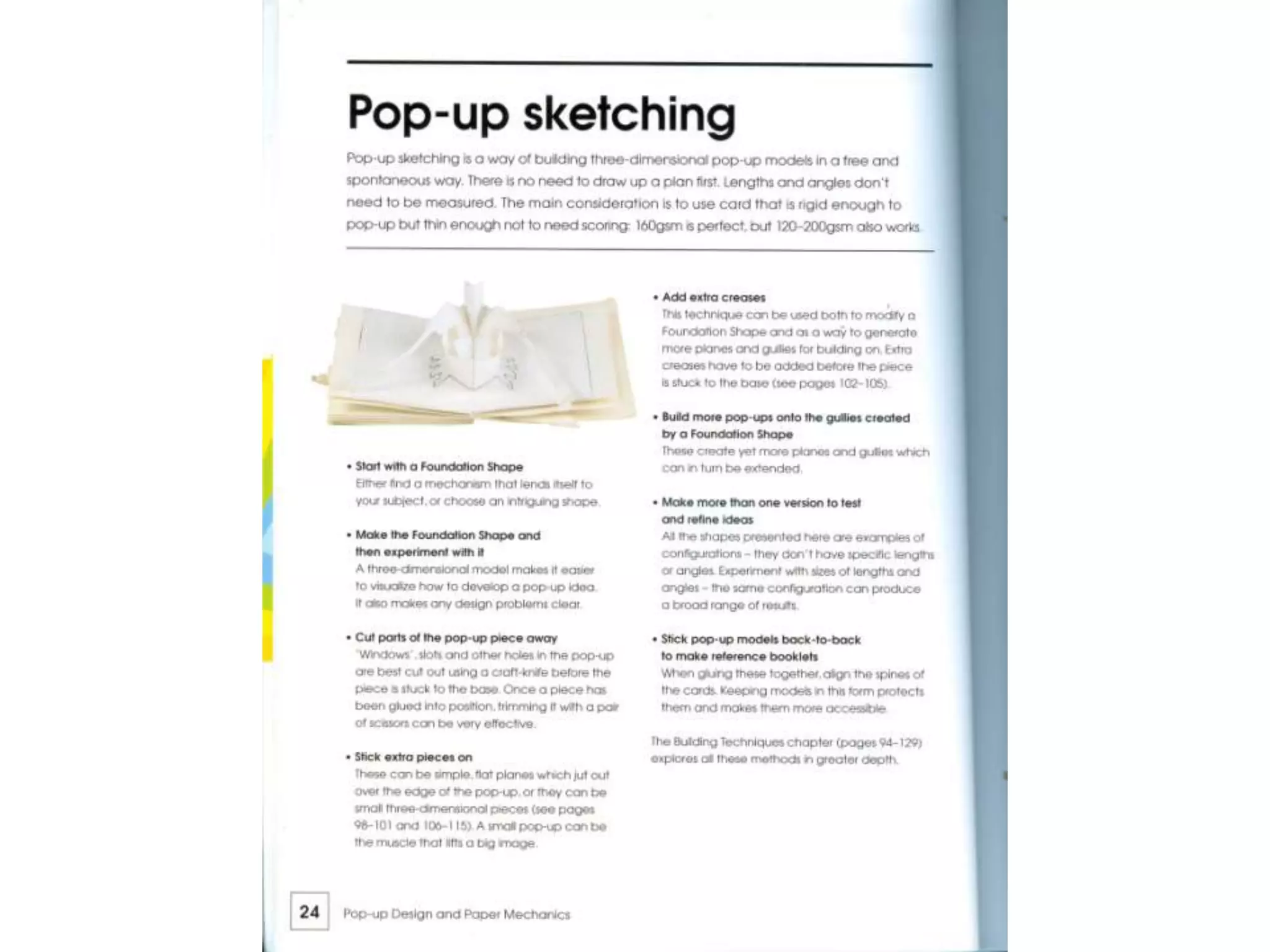 Pop up design and paper mechanics