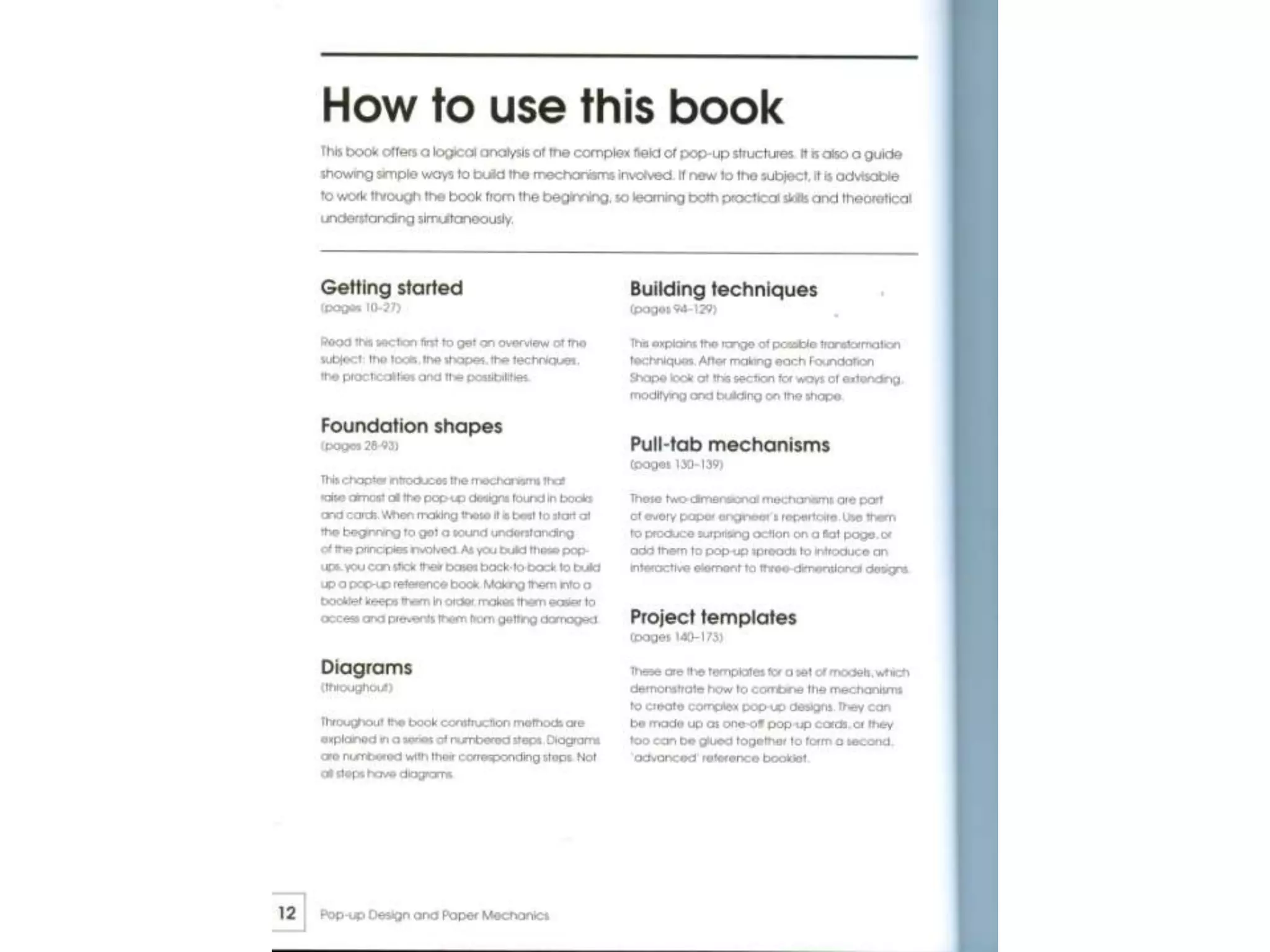 Pop up design and paper mechanics