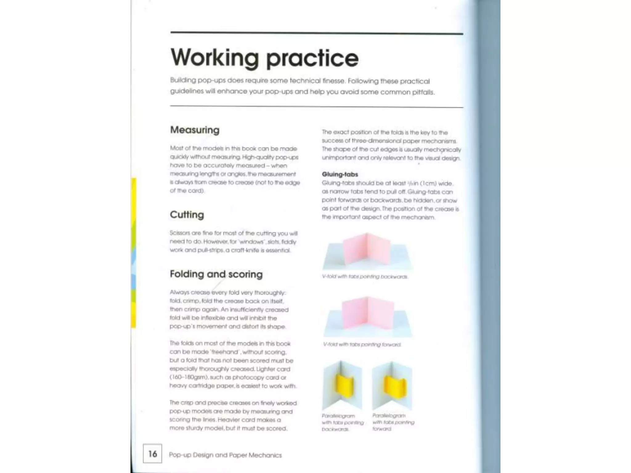 Pop up design and paper mechanics