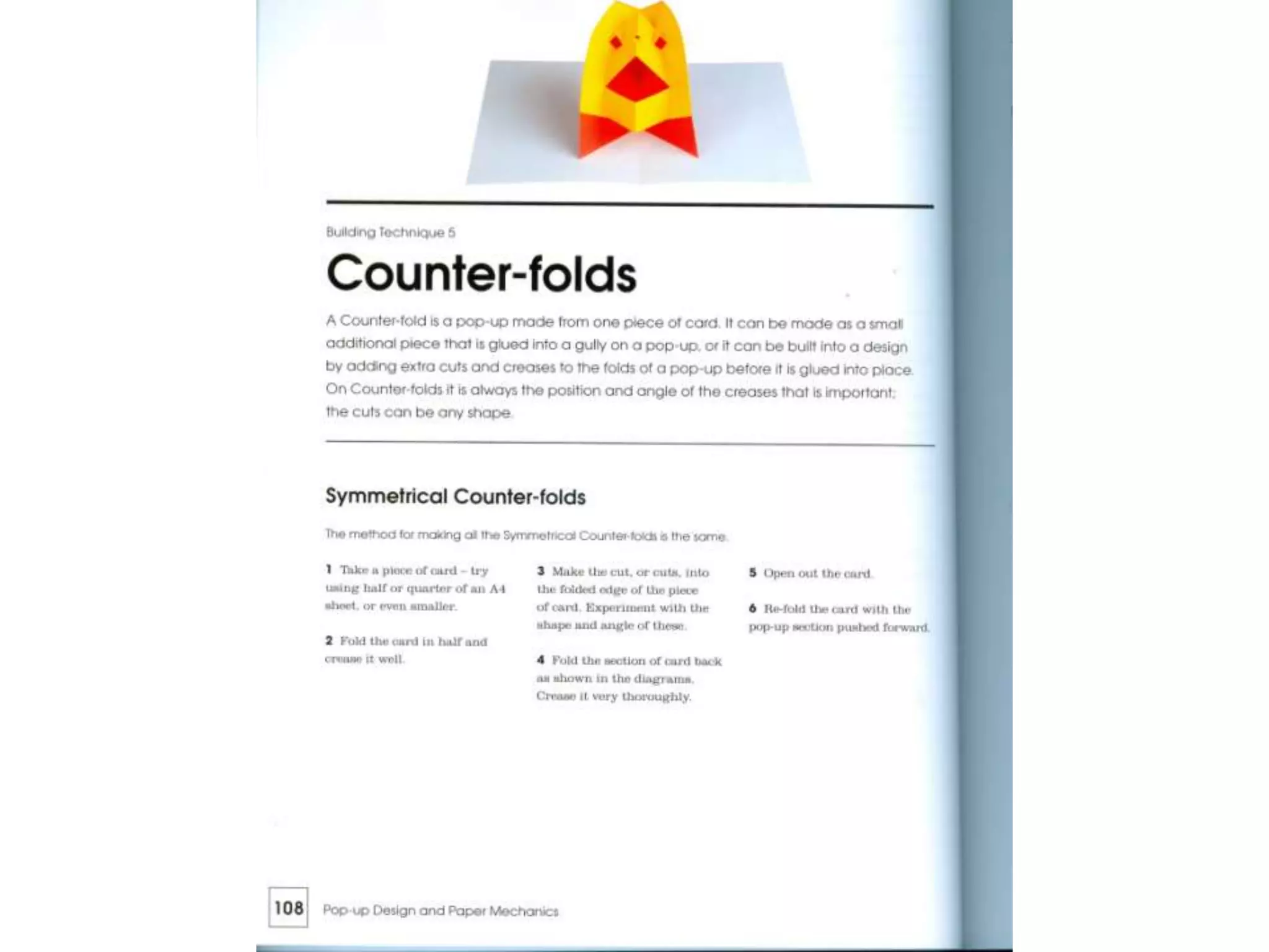 Pop up design and paper mechanics