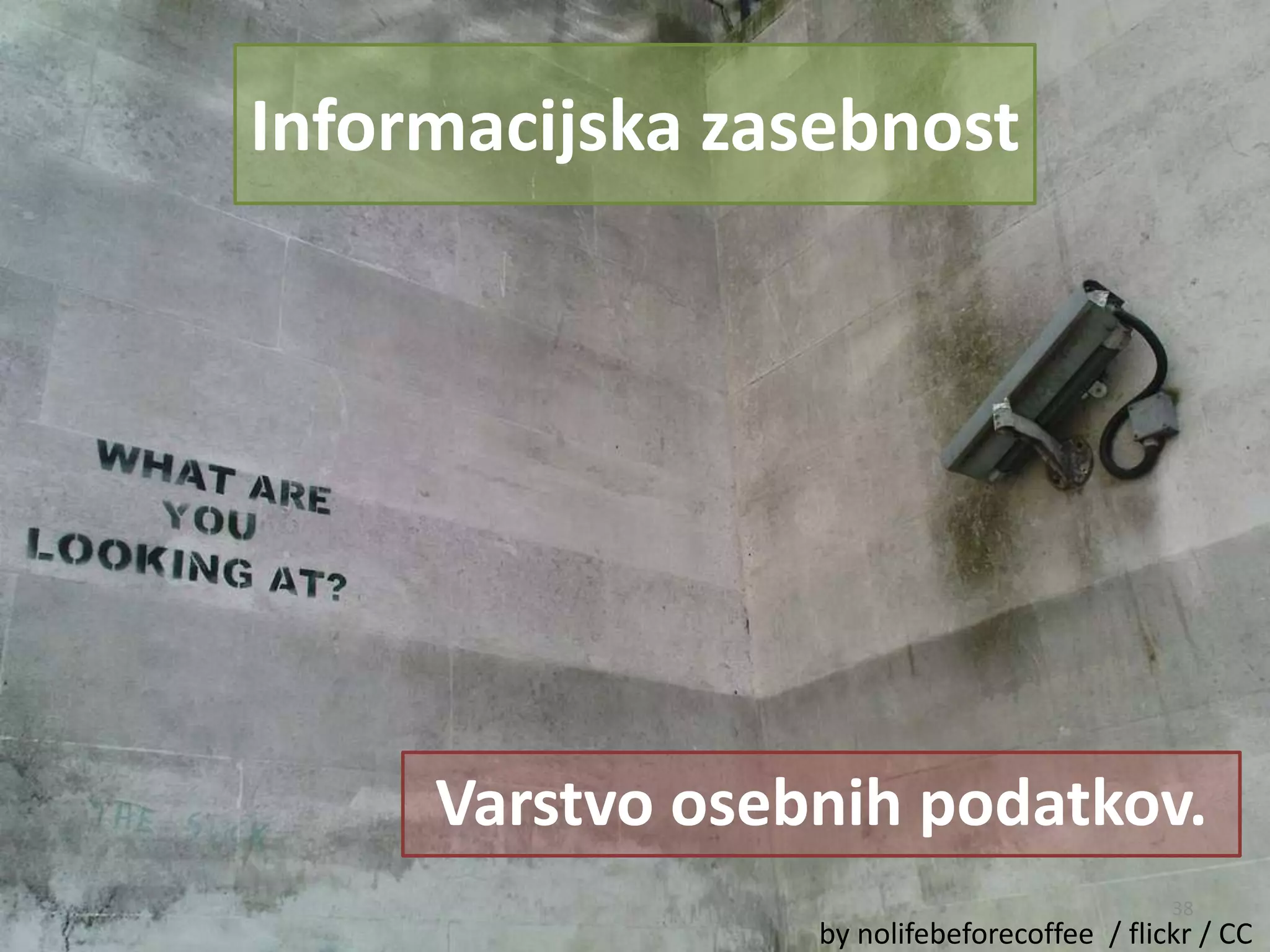 Informacijska zasebnostVarstvo osebnih podatkov. 38by nolifebeforecoffee  / flickr / CC