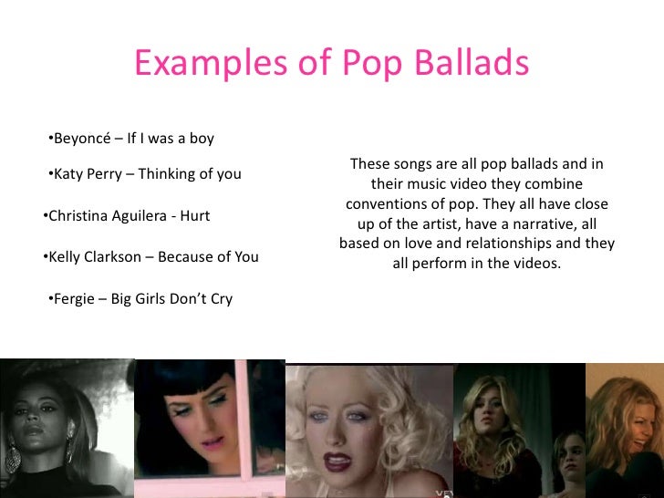 Pop and ballad music