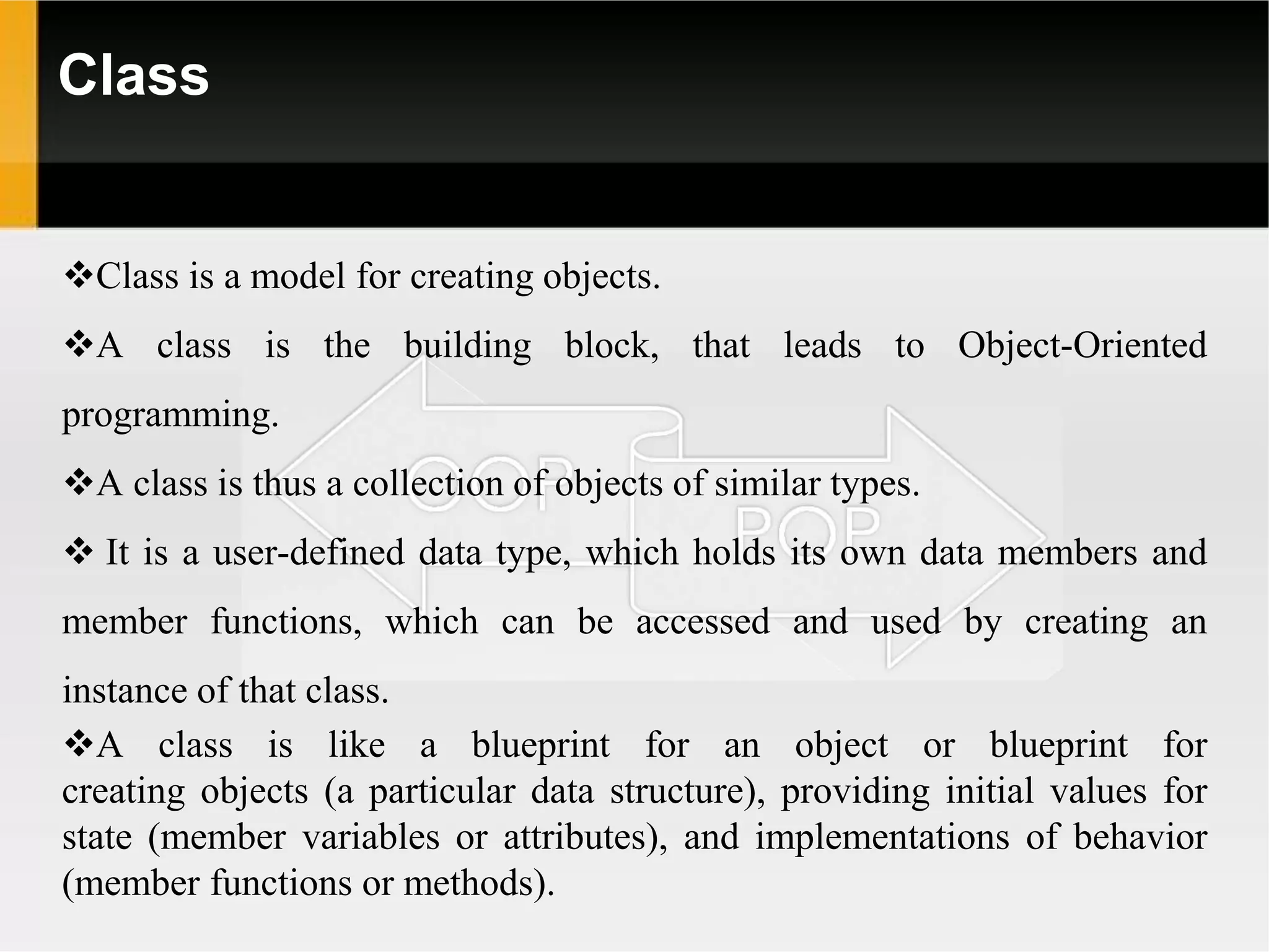 POP vs OOP Introduction | PPTX