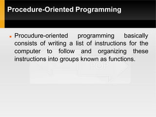 POP vs OOP Introduction | PPTX